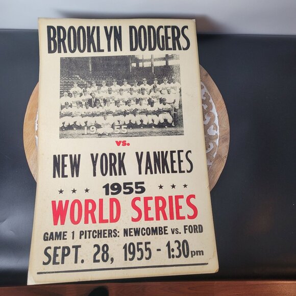 Brooklyn Dodgers Vs New York Yankees 1955 World Series Poster - Picture 6 of 6